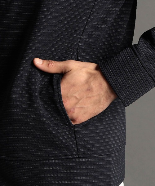 MONSIEUR NICOLE(ムッシュニコル)の「タックボーダー ZIP-UPフーディ(パーカー・メンズ・ホワイト×ブラック/ネイビー×ホワイト/サックスブルー・X-LARGE/MEDIUM/LARGE)」の10枚目の写真