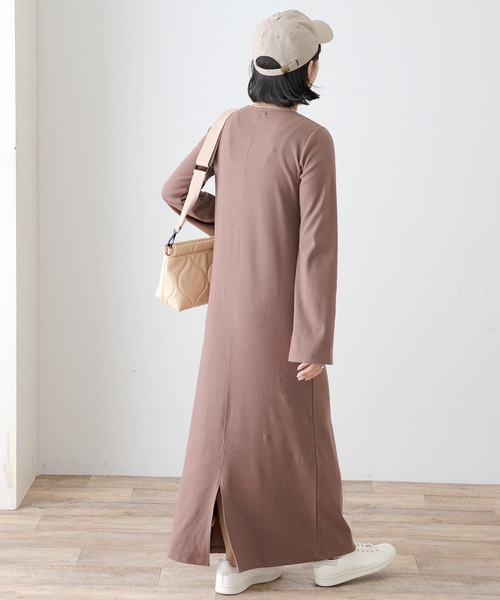 URBAN RESEARCH Sonny Label（アーバンリサーチサニーレーベル）の「ベルスリーブテレコワンピース（ワンピース・レディース・ブラック/ブラウン/ブルー・FREE）」の9枚目の写真