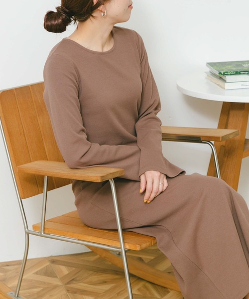 URBAN RESEARCH Sonny Label（アーバンリサーチサニーレーベル）の「ベルスリーブテレコワンピース（ワンピース・レディース・ブラック/ブラウン/ブルー・FREE）」の14枚目の写真