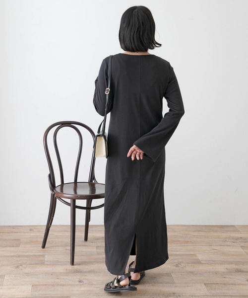 URBAN RESEARCH Sonny Label（アーバンリサーチサニーレーベル）の「ベルスリーブテレコワンピース（ワンピース・レディース・ブラック/ブラウン/ブルー・FREE）」の11枚目の写真