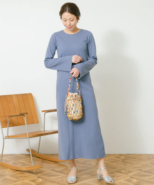 URBAN RESEARCH Sonny Label（アーバンリサーチサニーレーベル）の「ベルスリーブテレコワンピース（ワンピース・レディース・ブラック/ブラウン/ブルー・FREE）」の22枚目の写真