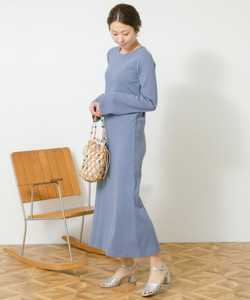 URBAN RESEARCH Sonny Label（アーバンリサーチサニーレーベル）の「ベルスリーブテレコワンピース（ワンピース・レディース・ブラック/ブラウン/ブルー・FREE）」の17枚目の写真