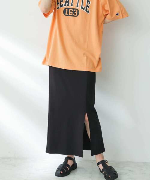 SENSE OF PLACE by URBAN RESEARCH（センスオブプレイスバイアーバンリサーチ）の「スリットペンシルスカート（スカート・レディース・ブラック/ブラウン/ライトベージュ・MEDIUM/SMALL）」の2枚目の写真