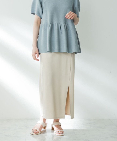 SENSE OF PLACE by URBAN RESEARCH（センスオブプレイスバイアーバンリサーチ）の「スリットペンシルスカート（スカート・レディース・ブラック/ブラウン/ライトベージュ・MEDIUM/SMALL）」の7枚目の写真