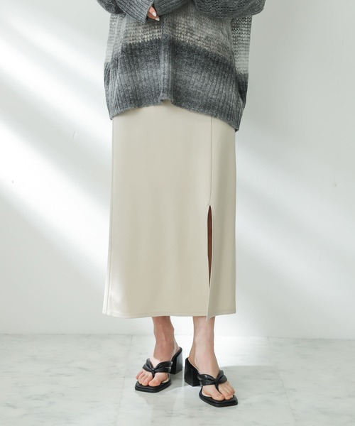 SENSE OF PLACE by URBAN RESEARCH（センスオブプレイスバイアーバンリサーチ）の「スリットペンシルスカート（スカート・レディース・ブラック/ブラウン/ライトベージュ・MEDIUM/SMALL）」の13枚目の写真