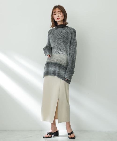 SENSE OF PLACE by URBAN RESEARCH（センスオブプレイスバイアーバンリサーチ）の「スリットペンシルスカート（スカート・レディース・ブラック/ブラウン/ライトベージュ・MEDIUM/SMALL）」の16枚目の写真