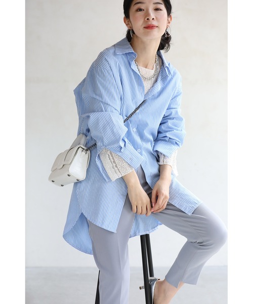 tシャツ 腕のラインは見せない 袖ゆったり レースロンT レディース 腕のラインは見せない 袖ゆったり レースロンT（Tシャツ