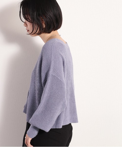 cepo(セポ)の「アゼアミVネックショートカーディガン(カーディガン/ボレロ・レディース・イエロー/ラベンダー/オフホワイト・FREE)」の17枚目の写真