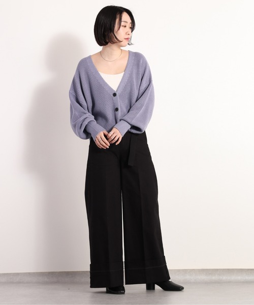 cepo(セポ)の「アゼアミVネックショートカーディガン(カーディガン/ボレロ・レディース・イエロー/ラベンダー/オフホワイト・FREE)」の19枚目の写真