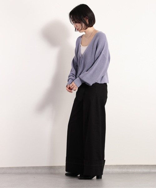 cepo(セポ)の「アゼアミVネックショートカーディガン(カーディガン/ボレロ・レディース・イエロー/ラベンダー/オフホワイト・FREE)」の21枚目の写真