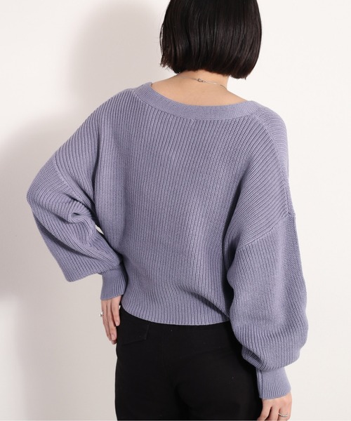 cepo(セポ)の「アゼアミVネックショートカーディガン(カーディガン/ボレロ・レディース・イエロー/ラベンダー/オフホワイト・FREE)」の18枚目の写真
