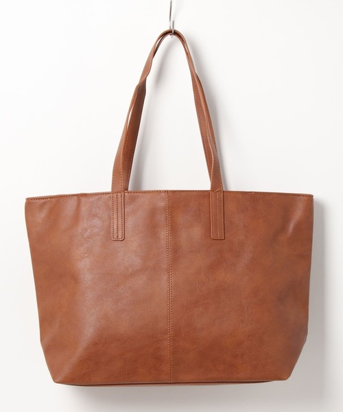 Sakka（サッカ）の「PUレザー両あおりポケット　トートバック（トートバッグ・メンズ・ネイビー/ブラック/ライトブラウン/ダークブラウン・FREE）」の4枚目の写真