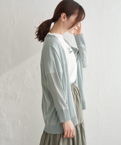 LBC(エルビーシー)の「★WEB限定★プチプラリネンカラーカーディガン(カーディガン/ボレロ・レディース・オフホワイト/ライトグレー/チャコールグレー/ブラック/ミント/ブルー/ピンク・M)」の21枚目の写真