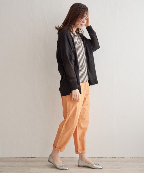 LBC(エルビーシー)の「★WEB限定★プチプラリネンカラーカーディガン(カーディガン/ボレロ・レディース・オフホワイト/ライトグレー/チャコールグレー/ブラック/ミント/ブルー/ピンク・M)」の8枚目の写真