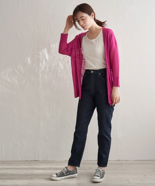 LBC(エルビーシー)の「★WEB限定★プチプラリネンカラーカーディガン(カーディガン/ボレロ・レディース・オフホワイト/ライトグレー/チャコールグレー/ブラック/ミント/ブルー/ピンク・M)」の18枚目の写真