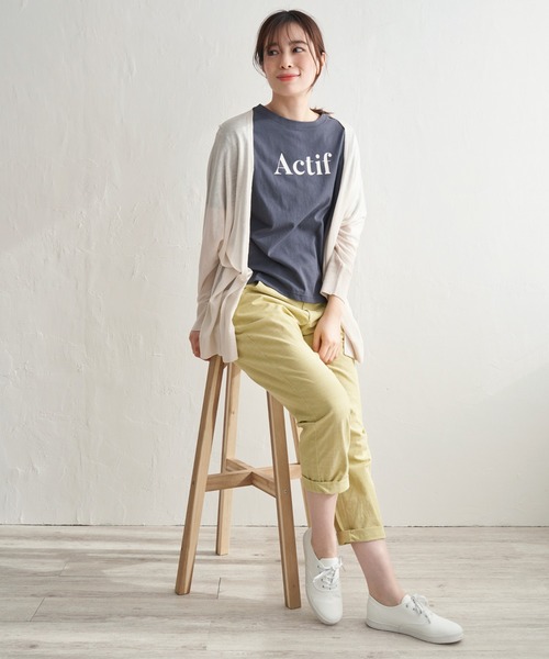 LBC(エルビーシー)の「★WEB限定★プチプラリネンカラーカーディガン(カーディガン/ボレロ・レディース・オフホワイト/ライトグレー/チャコールグレー/ブラック/ミント/ブルー/ピンク・M)」の19枚目の写真