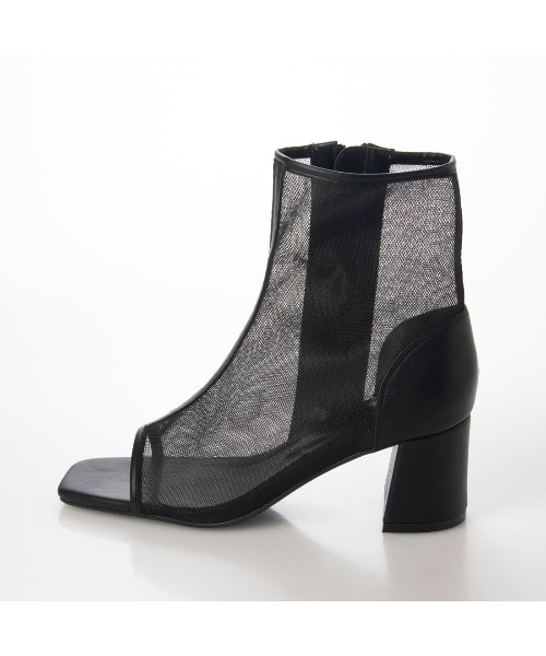 Realta（レアルタ）の「Realta(レアルタ)スクエアトゥメッシュブーツサンダル（サンダル・レディース・ブラック/レオパード/アイボリー・M/L/LL/S）」の15枚目の写真