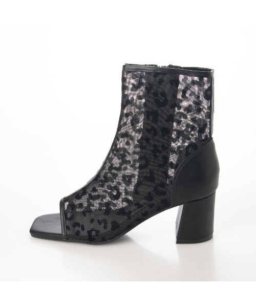 Realta（レアルタ）の「Realta(レアルタ)スクエアトゥメッシュブーツサンダル（サンダル・レディース・ブラック/レオパード/アイボリー・M/L/LL/S）」の17枚目の写真