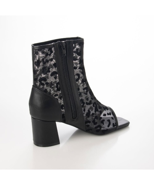 Realta（レアルタ）の「Realta(レアルタ)スクエアトゥメッシュブーツサンダル（サンダル・レディース・ブラック/レオパード/アイボリー・M/L/LL/S）」の20枚目の写真