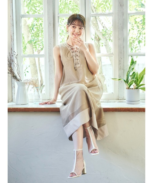 Realta（レアルタ）の「Realta(レアルタ)スクエアトゥメッシュブーツサンダル（サンダル・レディース・ブラック/レオパード/アイボリー・M/L/LL/S）」の4枚目の写真