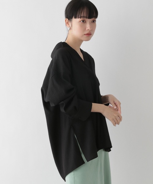 LOWRYS FARM(ローリーズファーム)の「スキッパーシャツロングスリーブ 176299(シャツ/ブラウス・レディース・ブラック/ブラウン/アイボリー・FREE)」の21枚目の写真