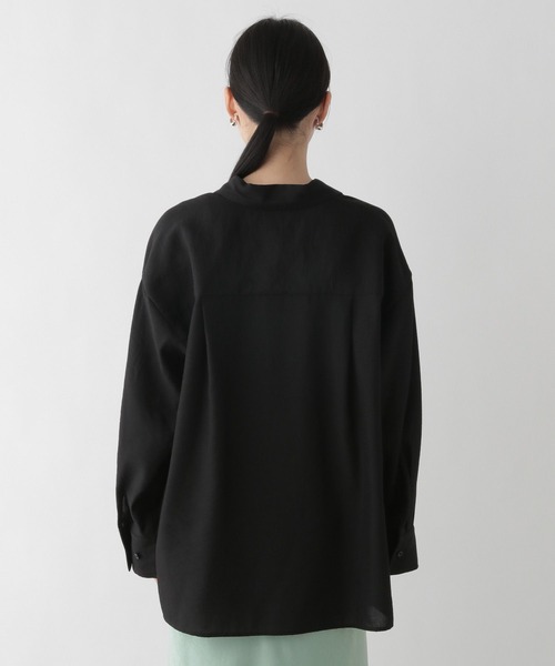 LOWRYS FARM(ローリーズファーム)の「スキッパーシャツロングスリーブ 176299(シャツ/ブラウス・レディース・ブラック/ブラウン/アイボリー・FREE)」の12枚目の写真