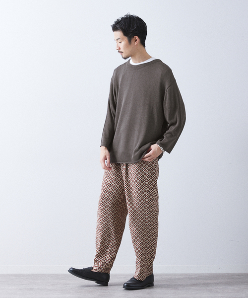 417 EDIFICE（フォーワンセブンエディフィス）の「リネンライククルーネック（ニット/セーター・メンズ・ブラックミックス/ライトグリーン/グレー・LARGE/MEDIUM）」の4枚目の写真