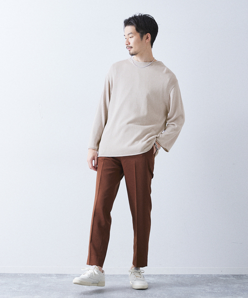 417 EDIFICE（フォーワンセブンエディフィス）の「リネンライククルーネック（ニット/セーター・メンズ・ブラックミックス/ライトグリーン/グレー・LARGE/MEDIUM）」の5枚目の写真