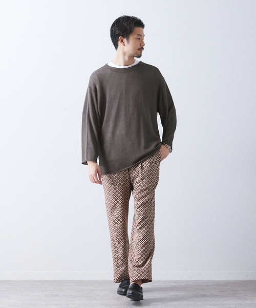 417 EDIFICE（フォーワンセブンエディフィス）の「リネンライククルーネック（ニット/セーター・メンズ・ブラックミックス/ライトグリーン/グレー・LARGE/MEDIUM）」の7枚目の写真