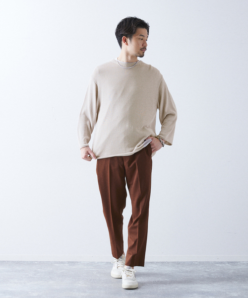 417 EDIFICE（フォーワンセブンエディフィス）の「リネンライククルーネック（ニット/セーター・メンズ・ブラックミックス/ライトグリーン/グレー・LARGE/MEDIUM）」の11枚目の写真