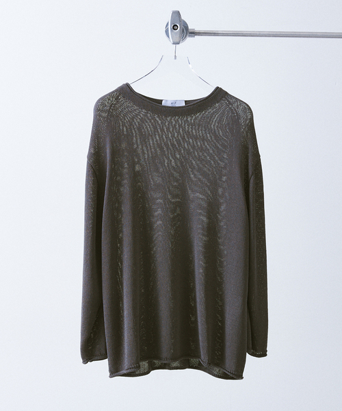 417 EDIFICE（フォーワンセブンエディフィス）の「リネンライククルーネック（ニット/セーター・メンズ・ブラックミックス/ライトグリーン/グレー・LARGE/MEDIUM）」の19枚目の写真