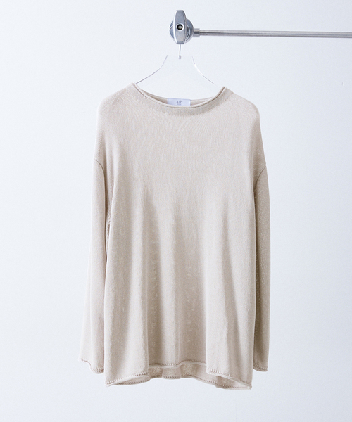 417 EDIFICE（フォーワンセブンエディフィス）の「リネンライククルーネック（ニット/セーター・メンズ・ブラックミックス/ライトグリーン/グレー・LARGE/MEDIUM）」の20枚目の写真