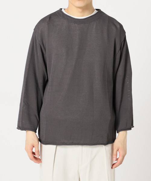 417 EDIFICE（フォーワンセブンエディフィス）の「リネンライククルーネック（ニット/セーター・メンズ・ブラックミックス/ライトグリーン/グレー・LARGE/MEDIUM）」の22枚目の写真