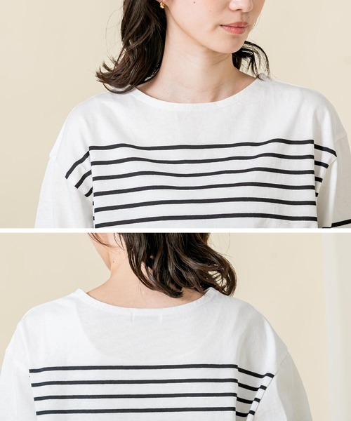 Gready Brilliant(グレディブリリアン)の「C袖口リブボーダーロンTシャツ(Tシャツ/カットソー・レディース・ブラック×ホワイト/ホワイト×ブラック・FREE)」の15枚目の写真