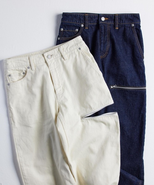 NOISE MAKER（ノイズメーカー）の「アシンメトリーデニム*アイボリー*（デニムパンツ・レディース・アイボリー・36/38/40）」の9枚目の写真