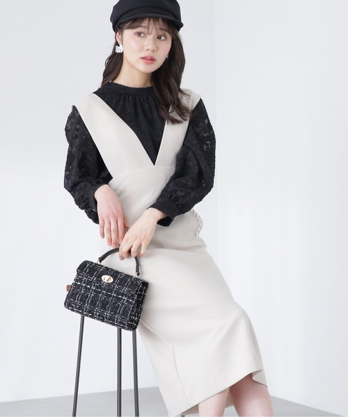 PROPORTION BODY DRESSING(プロポーションボディドレッシング)の「前後2Wayカットジャガードブラウス/1213110307(Tシャツ/カットソー・レディース・ブルー/アイボリー/ブラック・MEDIUM/SMALL)」の7枚目の写真