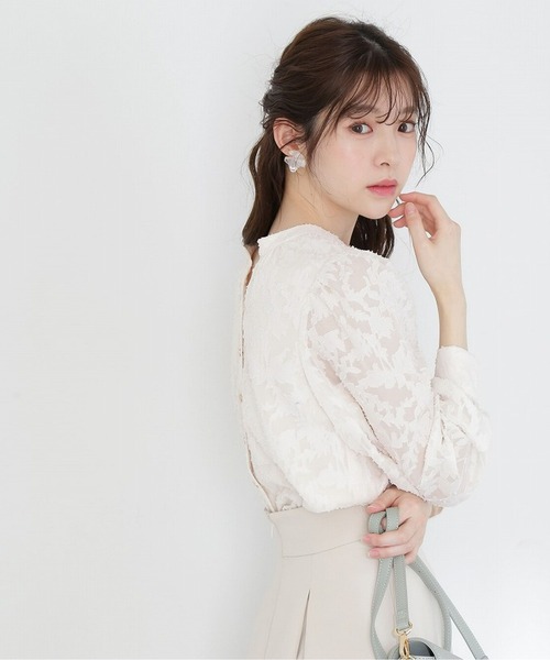 PROPORTION BODY DRESSING(プロポーションボディドレッシング)の「前後2Wayカットジャガードブラウス/1213110307(Tシャツ/カットソー・レディース・ブルー/アイボリー/ブラック・MEDIUM/SMALL)」の5枚目の写真