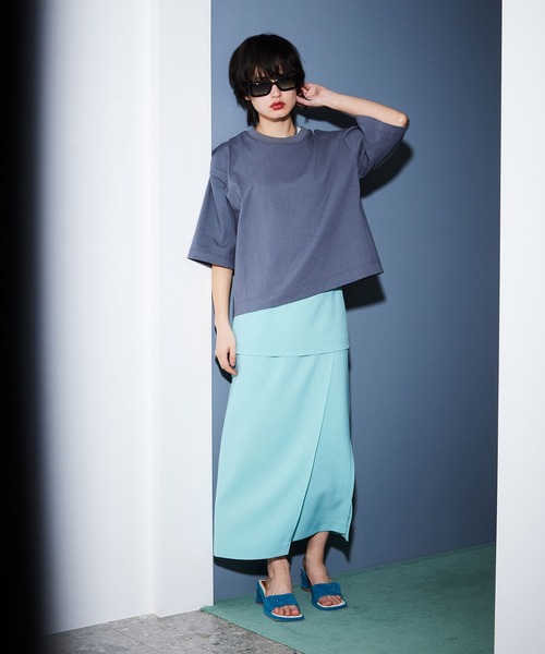Maisones.(メゾネス)の「Back Attached T-shirt | バックアタッチ Tシャツ(Tシャツ/カットソー・レディース・チャコールグレー/オフホワイト/ピンク・FREE)」の18枚目の写真