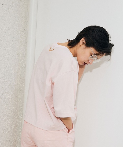 Maisones.(メゾネス)の「Back Attached T-shirt | バックアタッチ Tシャツ(Tシャツ/カットソー・レディース・チャコールグレー/オフホワイト/ピンク・FREE)」の15枚目の写真