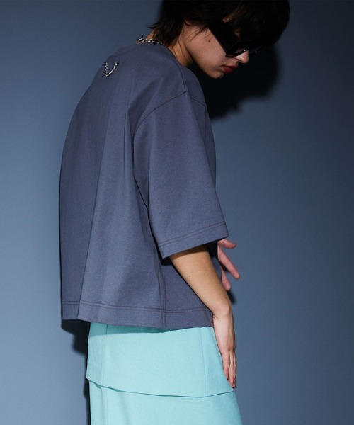 Maisones.(メゾネス)の「Back Attached T-shirt | バックアタッチ Tシャツ(Tシャツ/カットソー・レディース・チャコールグレー/オフホワイト/ピンク・FREE)」の22枚目の写真