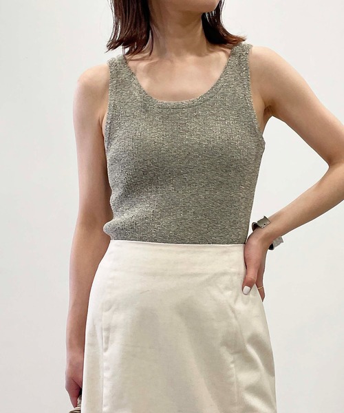 PICCIN（ピッチン）の「【WEB限定】2WAYニットリブタンクトップ（タンクトップ・レディース・グレー/チェリーピンク/ネイビー・M）」の17枚目の写真