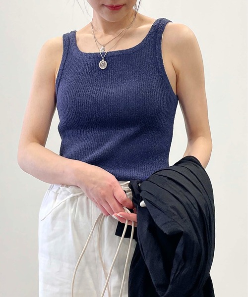 PICCIN（ピッチン）の「【WEB限定】2WAYニットリブタンクトップ（タンクトップ・レディース・グレー/チェリーピンク/ネイビー・M）」の21枚目の写真