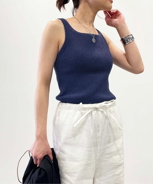 PICCIN（ピッチン）の「【WEB限定】2WAYニットリブタンクトップ（タンクトップ・レディース・グレー/チェリーピンク/ネイビー・M）」の22枚目の写真