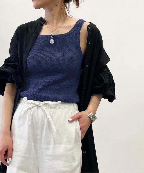 PICCIN（ピッチン）の「【WEB限定】2WAYニットリブタンクトップ（タンクトップ・レディース・グレー/チェリーピンク/ネイビー・M）」の20枚目の写真