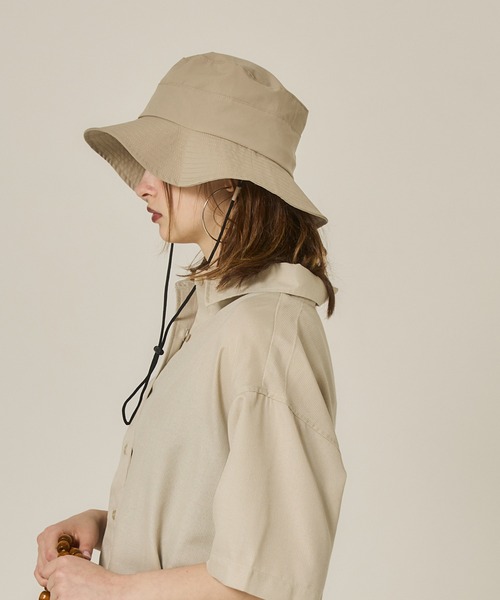 coca（coca）（コカ）の「ポケッタブル・ホライズンハット（ハット・レディース・ブラック/ベージュ・ONE SIZE）」の4枚目の写真