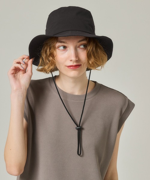 coca（coca）（コカ）の「ポケッタブル・ホライズンハット（ハット・レディース・ブラック/ベージュ・ONE SIZE）」の10枚目の写真