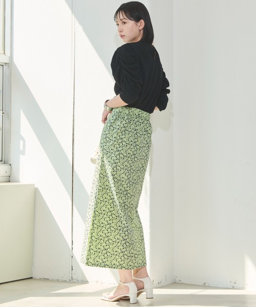 Aunt Marie's(アントマリーズ)の「フラワープリントスカート(スカート・レディース・ネイビー/ライトグリーン・FREE)」の22枚目の写真