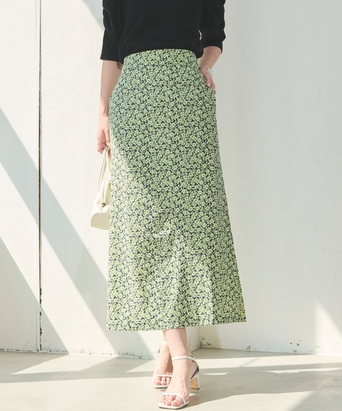 Aunt Marie's(アントマリーズ)の「フラワープリントスカート(スカート・レディース・ネイビー/ライトグリーン・FREE)」の16枚目の写真