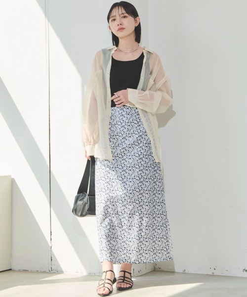 Aunt Marie's(アントマリーズ)の「フラワープリントスカート(スカート・レディース・ネイビー/ライトグリーン・FREE)」の21枚目の写真