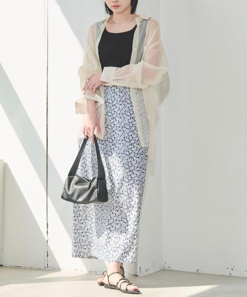 Aunt Marie's(アントマリーズ)の「フラワープリントスカート(スカート・レディース・ネイビー/ライトグリーン・FREE)」の18枚目の写真